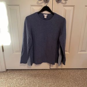 J. Jill Blue Mixed Media Sweater